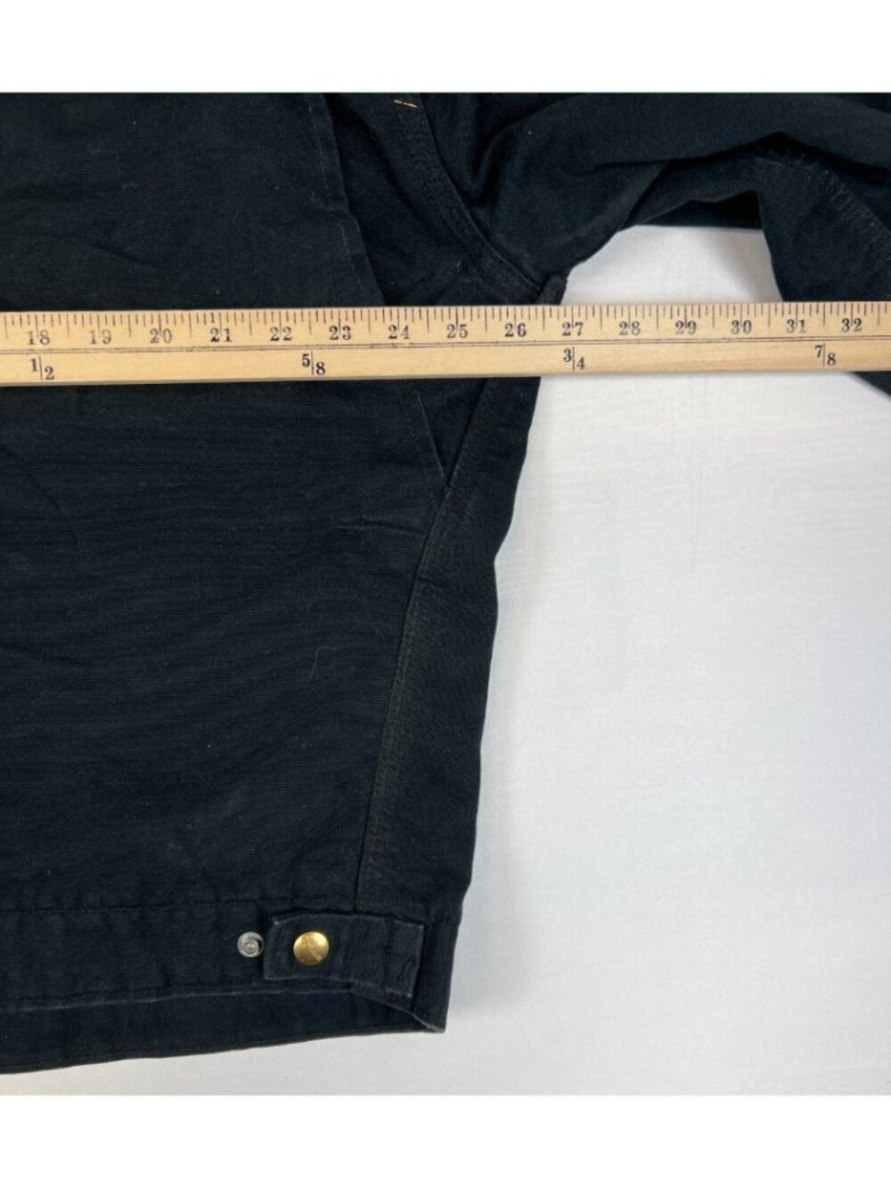 Vintage Carhartt J01 BLK Detroit Jacket Made in USA Blanket Lined Workwear Black - Picture 11 of 13